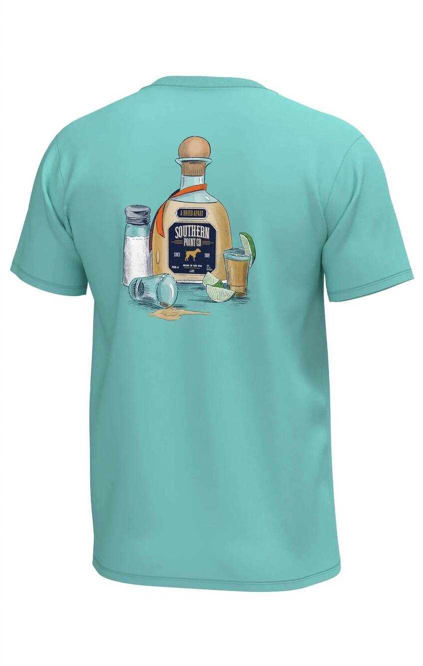 NEW SOUTHERN POINT CO. men's pickleball tee in bottled greyton